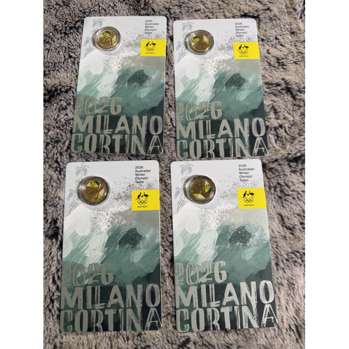 2026 Australian Winter Olympic team $1 coloured uncirculated coin 