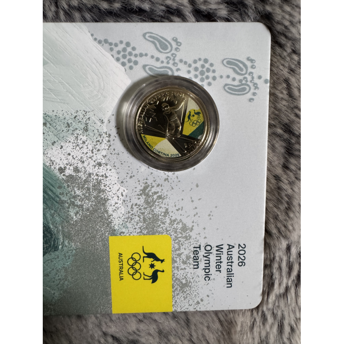 2026 Australian Winter Olympic team $1 coloured uncirculated coin 