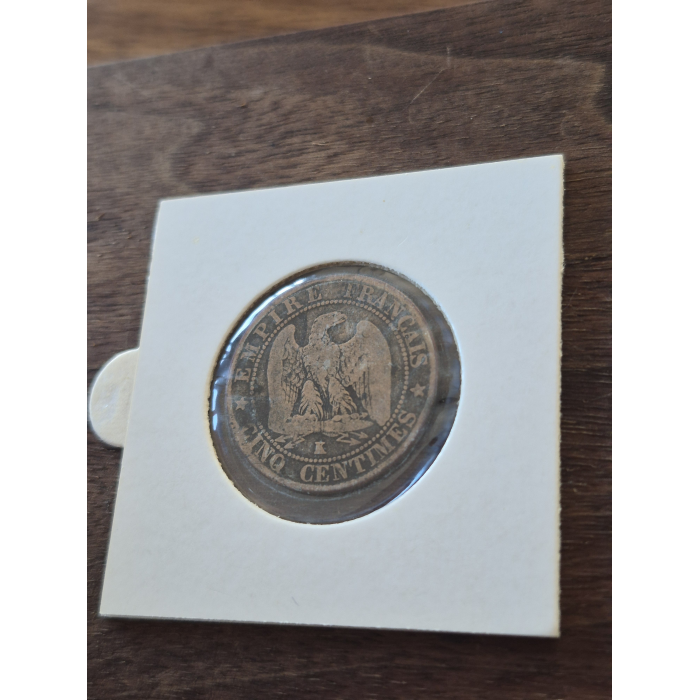 1857 K 5 CENT FRANCE 