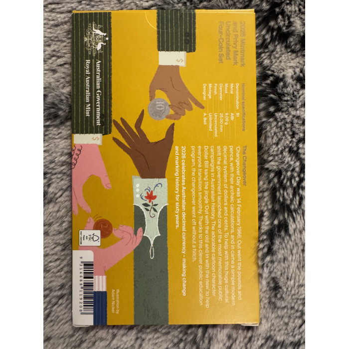 2026 RAM $1  60yrs Decimal currency Privy Mark uncirculated 4 Coin set 