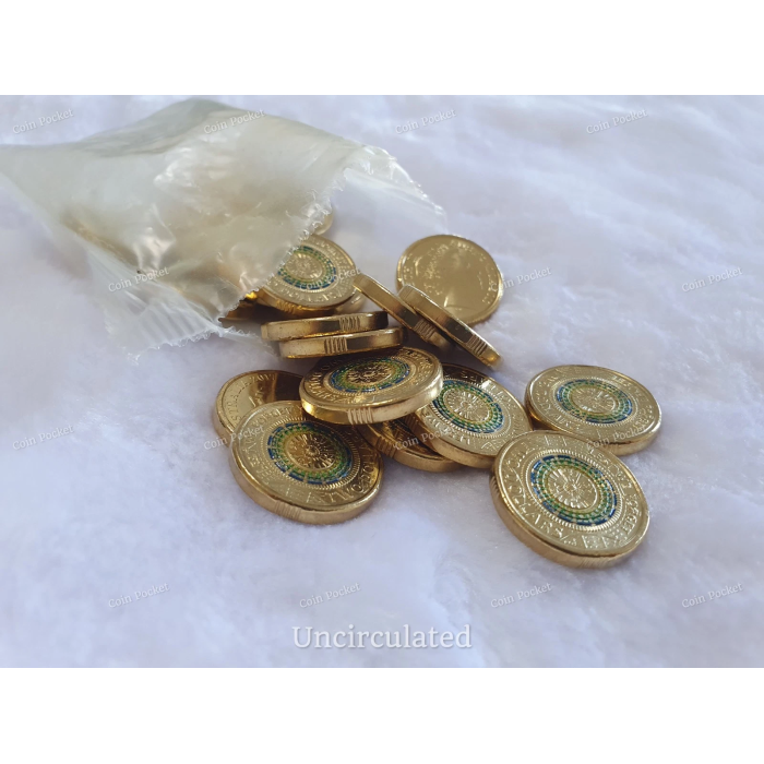 Lest We Forget 2017 Mosaic ANZAC $2 Two Dollar Coloured Coin Rare Australia UNC