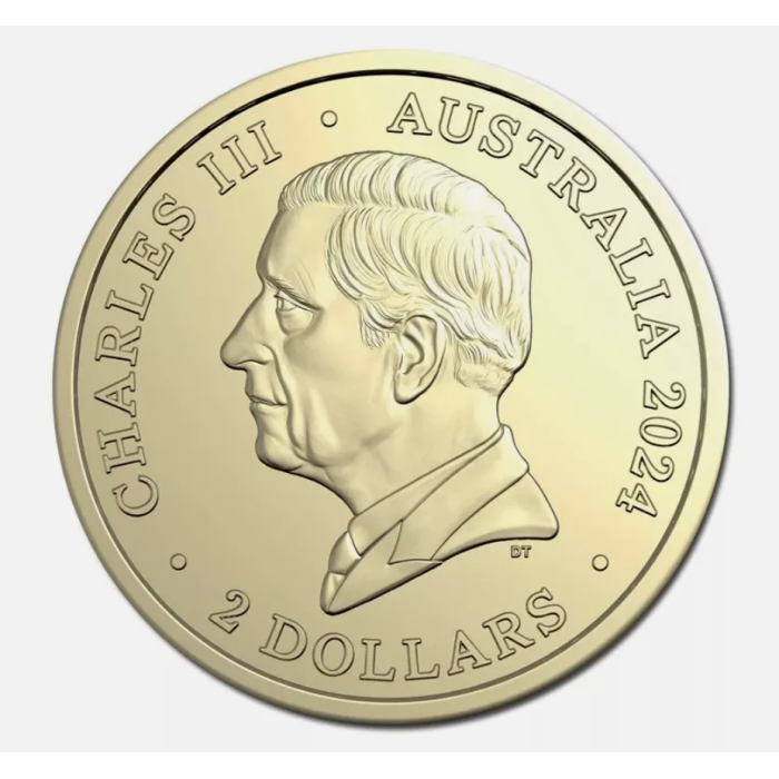 2024 $2 War Animals Remembrance- Purple Poppy C Mint Mark Carded Coin