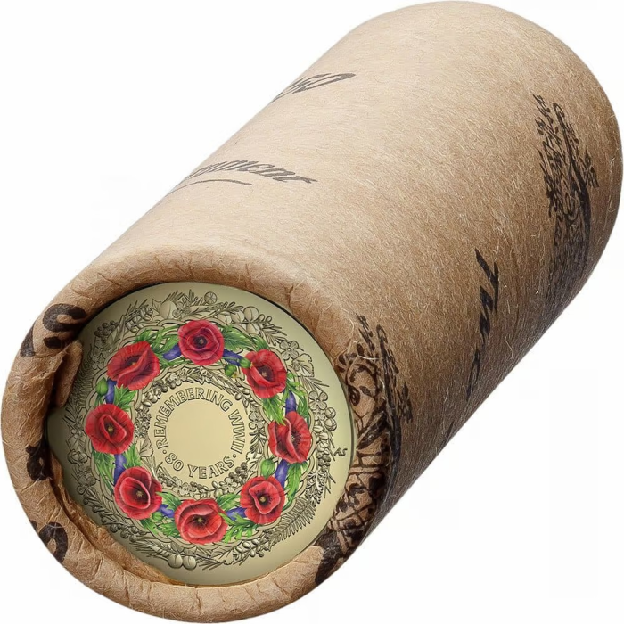 2025 $2 - Remembering The Second World War Coloured Coin Roll - Premium