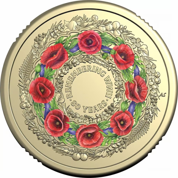2025 $2 - Remembering The Second World War Coloured Coin Roll - Premium