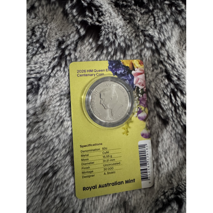 2026 RAM HM Queen Elizabeth II centenary 50c uncirculated coin 