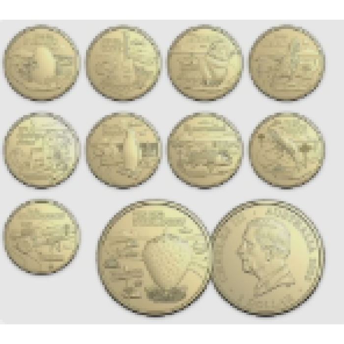 2025  $1  AUSSIE BIG THINGS 2 - FOLDER - UNSEALED TUBE - TWO TILL COINS