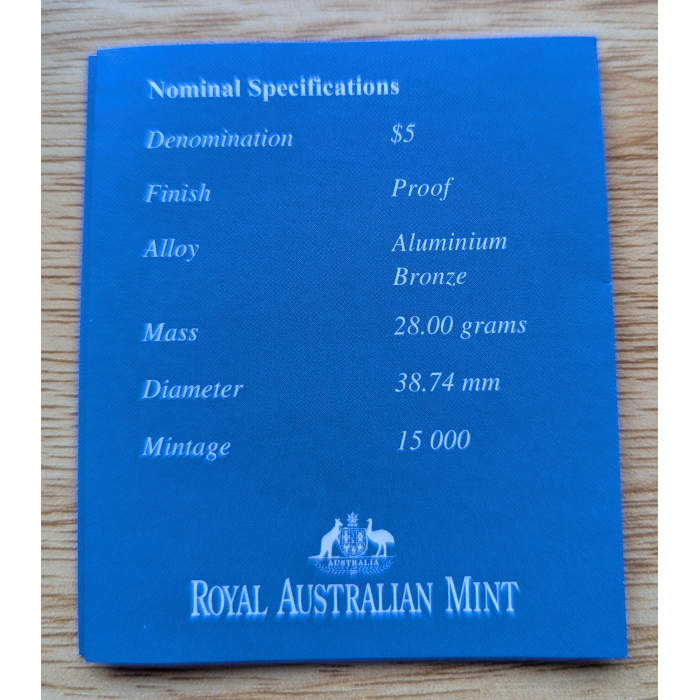 $5 PROOF 2002 BATTLE OF SUNDRA STRAIGHT 