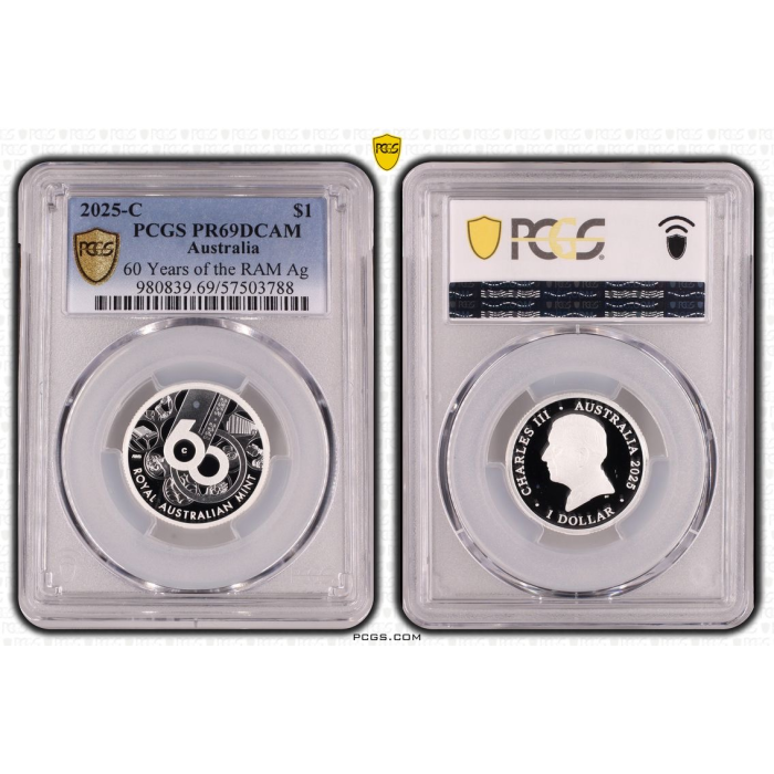 2025 (c) - PR69 - 60 Years of the RAM - Silver Proof