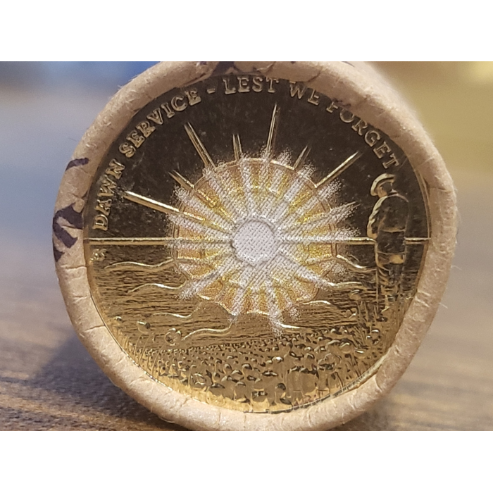 2026 $2 Coloured Circulating Coin - 25 coins – Dawn Service – Rolled Premium