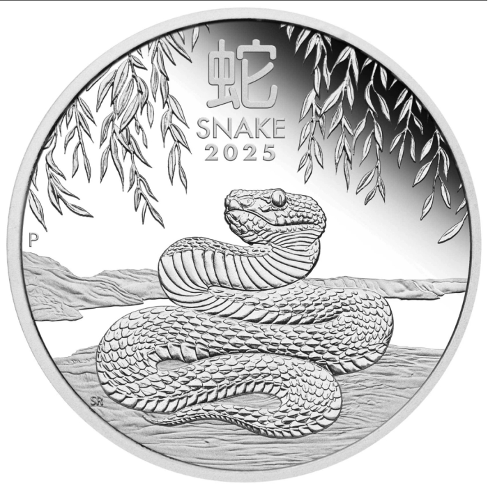 2025 Perth Mint Lunar Snake 1/2oz Silver Proof Coin