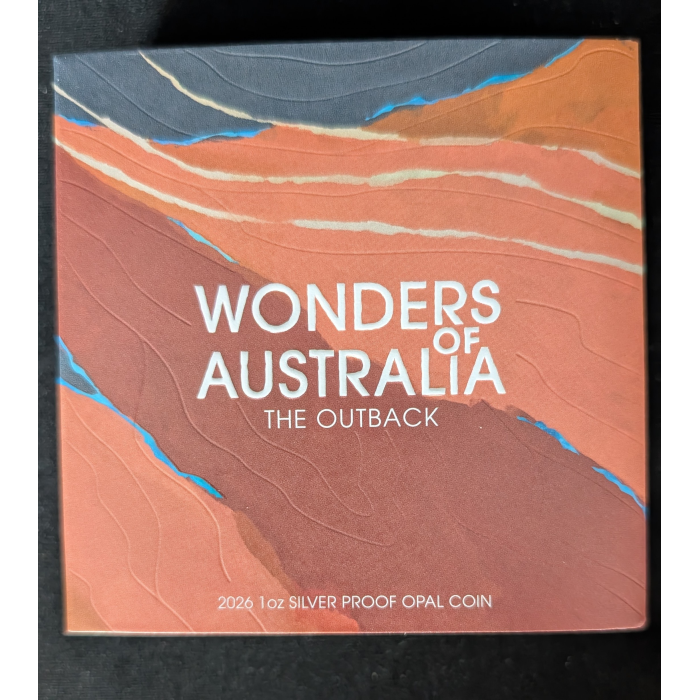 2026 $1  Wonders  of Australia - the Outback 1oz silver proof Opal coin