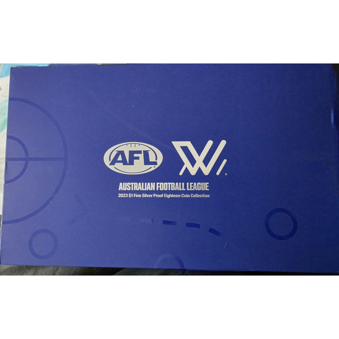 AUSTRALIAN FOOTBALL LEAGUE AFL 2023 $1 Fine Silver Proof Eighteen Coin Set 