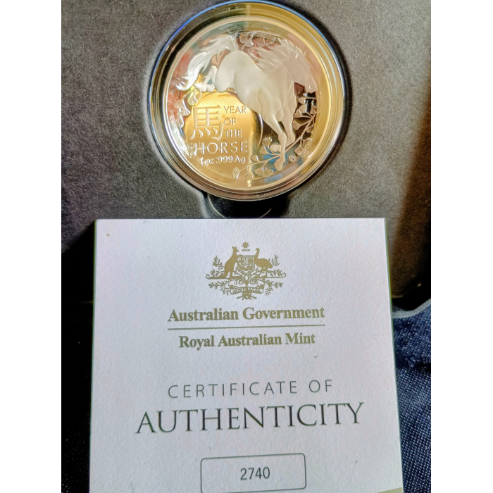 Lunar Series – Year of the Horse  2026 - $5 1 oz Fine Silver Proof Domed Coin