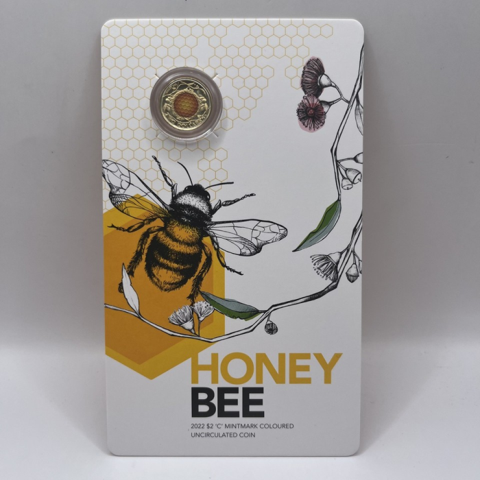 2022 $2 Honeybee C Mint Mark Carded Coin