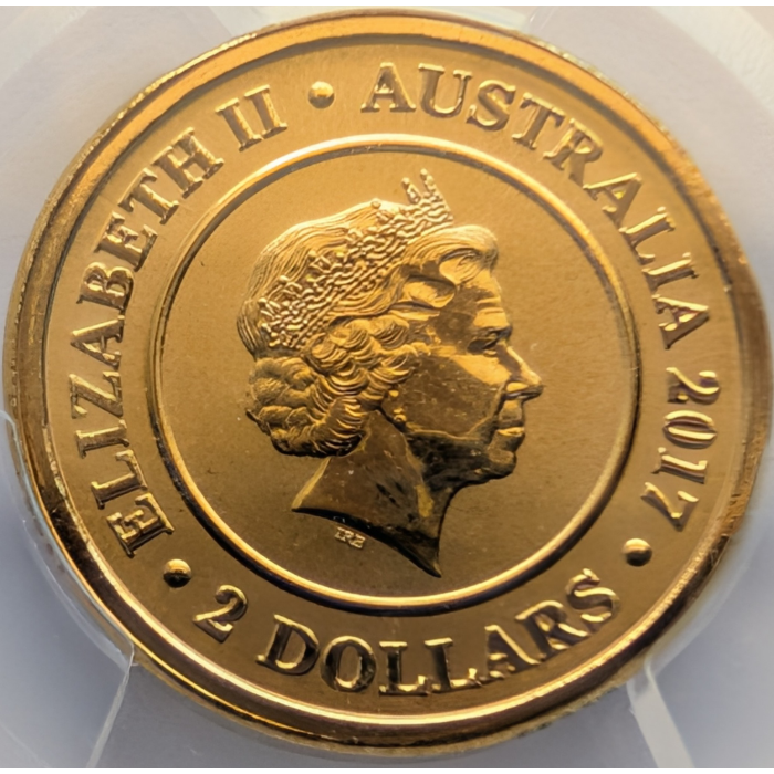 2017 $2 Mars Coloured Coin MS70 TOP POP #54878966 ex-Planetary Set