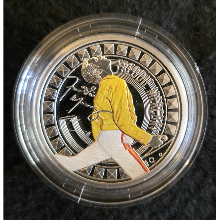 2025 Freddie Mercury 2 pound silver proof colourised coin