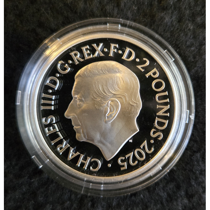 2025 Freddie Mercury 2 pound silver proof colourised coin