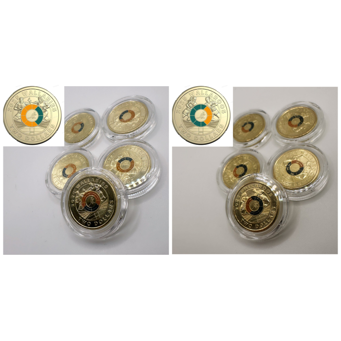 1x UNC Wallabies & Wallaroos $2 Coin Bundle - In Lighthouse Capsules