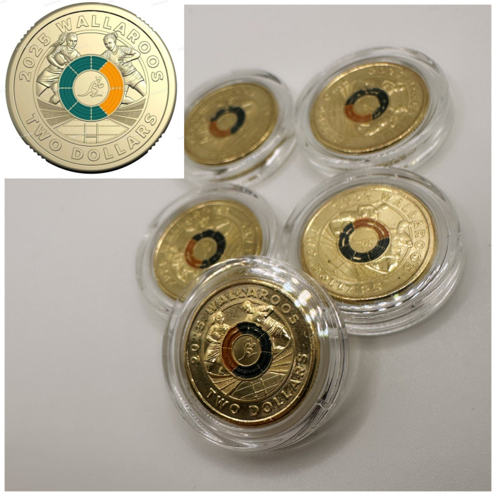 1x UNC Wallabies & Wallaroos $2 Coin Bundle - In Lighthouse Capsules