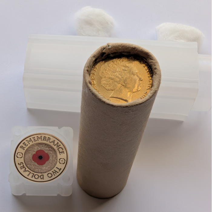 2012 $2 Remembrance 'Red Poppy' (inside out) Chubb Roll with Guarantee 