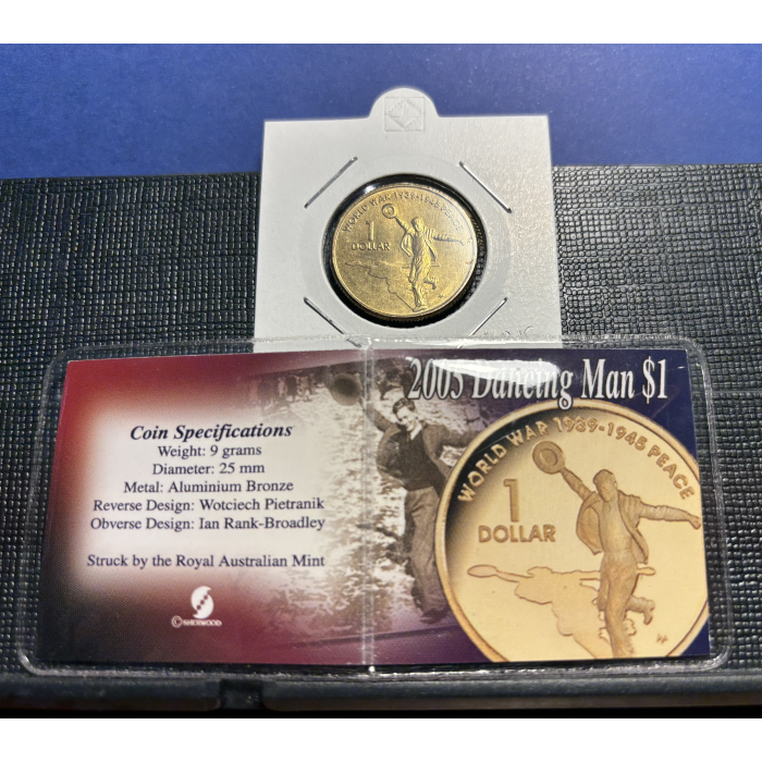 2005 $1 DANCING MAN  Uncirculated with Collectable Sherwood Flip