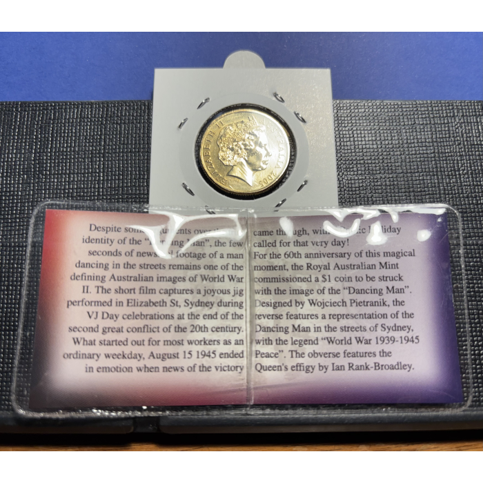 2005 $1 DANCING MAN  Uncirculated with Collectable Sherwood Flip