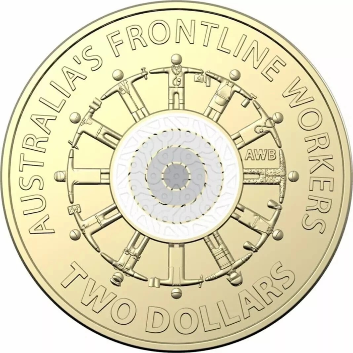 Frontline Workers 5 Coin RAM Mint Bag 2022 Two Dollar Front Line $2 Coloured UNC