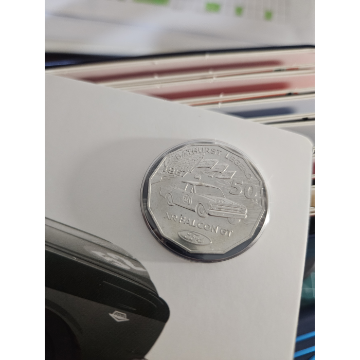 2018 Ford motorsports 7 coin collectors tin 50 cent cards