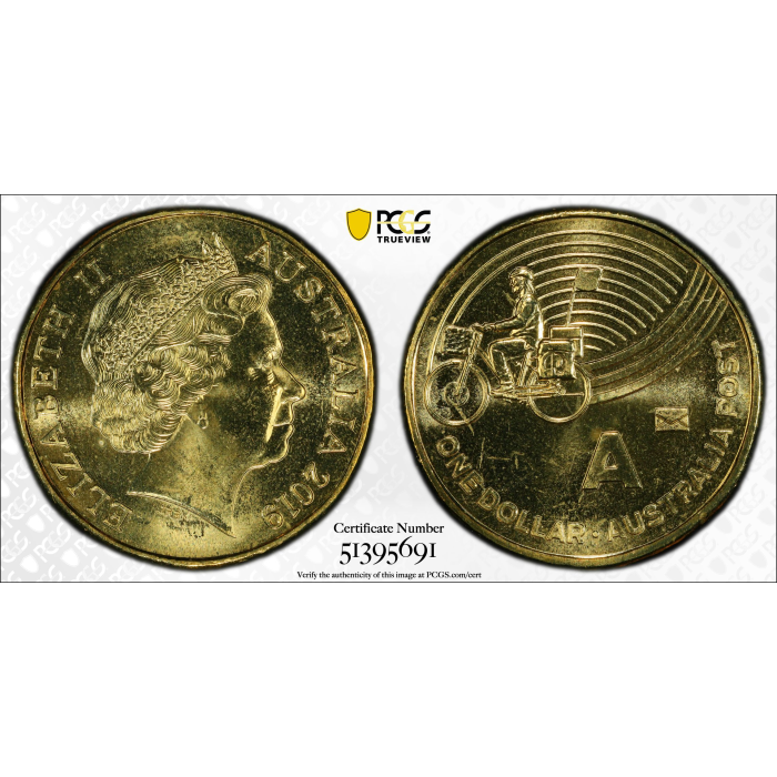 2019 $1 GACH A- AUSTRALIA POST ENVELOPE PRIVY PCGS MS65