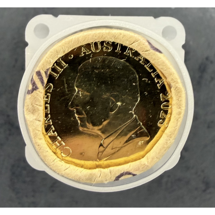 2023 King Charles III Effigy $1 Mint Coin Roll H/T with tube