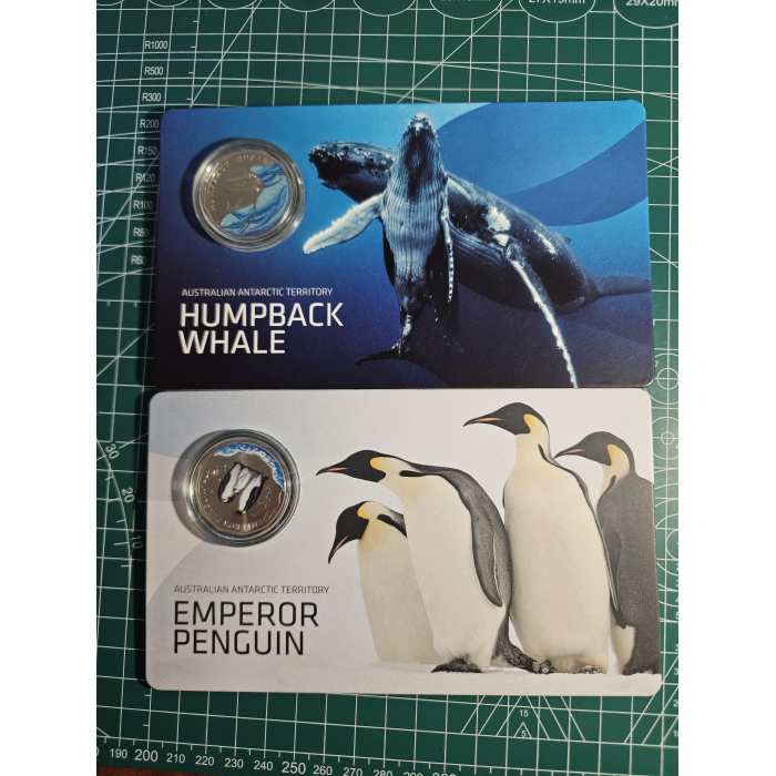 Antarctic territory, humpback whale, emperor penguin 