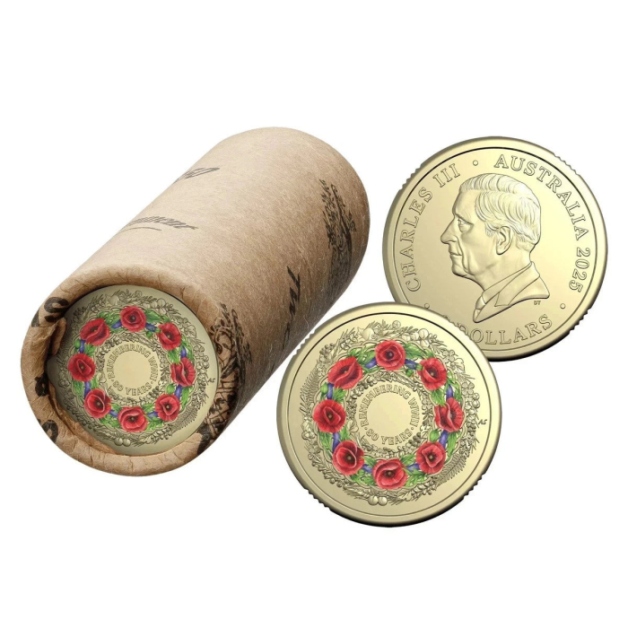 2025 $2 80th Anniversary of World War 2 (Poppy Wreath) Ram Roll – Includes Pro