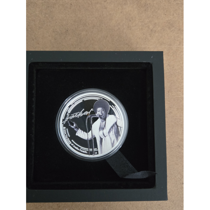 2024 Aretha Franklin 1oz Coloured Silver proof coin