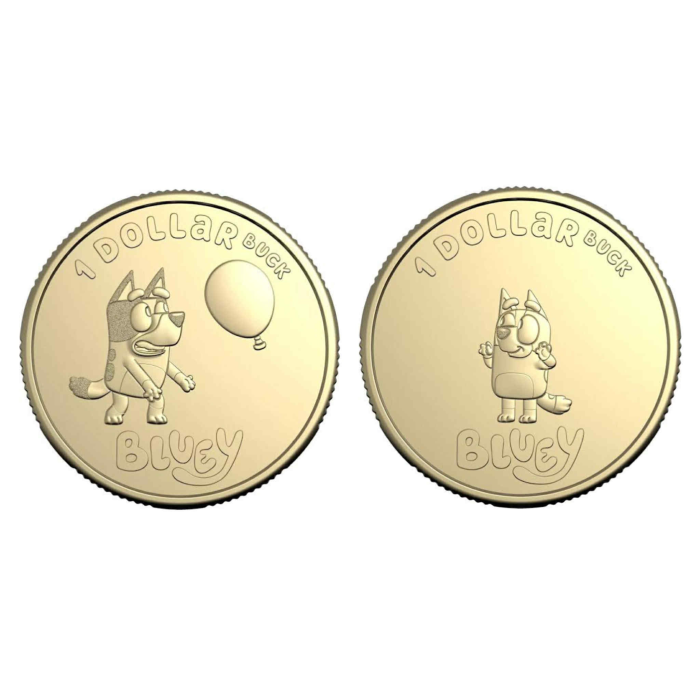 2024 Bluey & Bingo $1 UNC 2x Single Coins Set - In Lighthouse Capsules