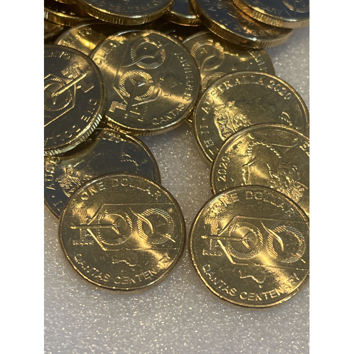 Qantas $1 coins. ❤️‍🩹 Uncirculated with marks 