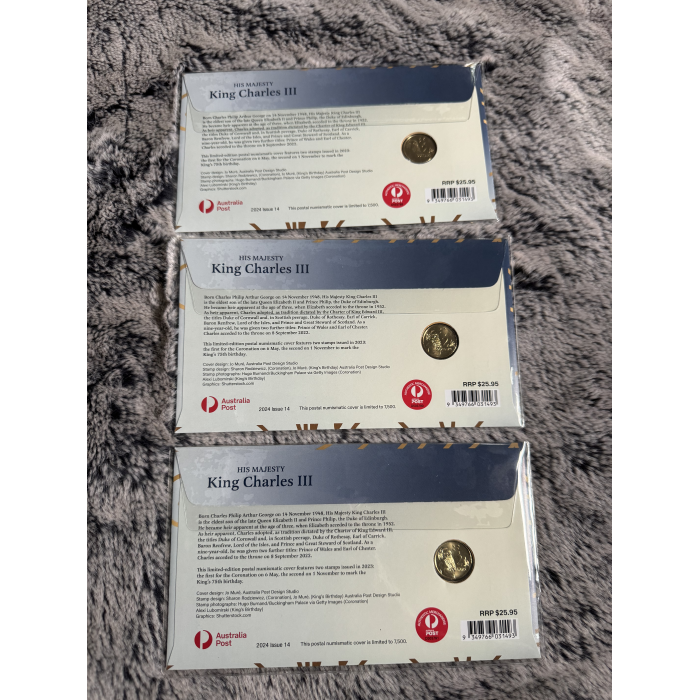 2024 PNC King Charles III Coronation $2 coin and  2 x $1.20 stamps 