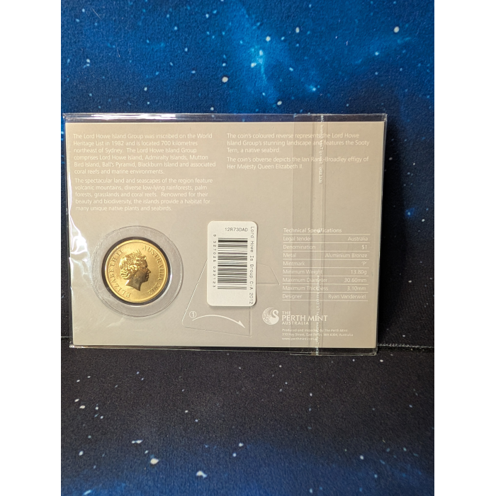 2012 Celebrate Australia $1 LORD HOWE ISLAND GROUP World Heritage Area Coin