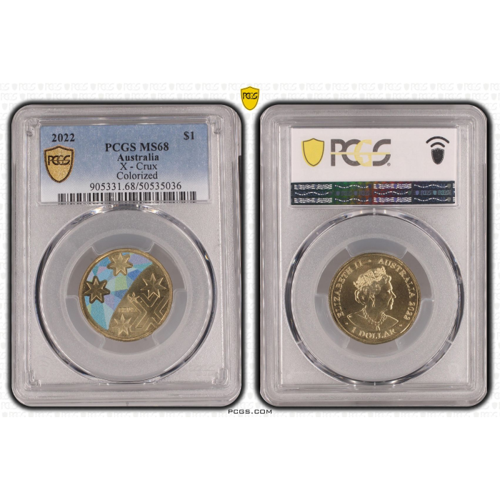 2022 $1 GACH X CRUX COLORISED PCGS MS68