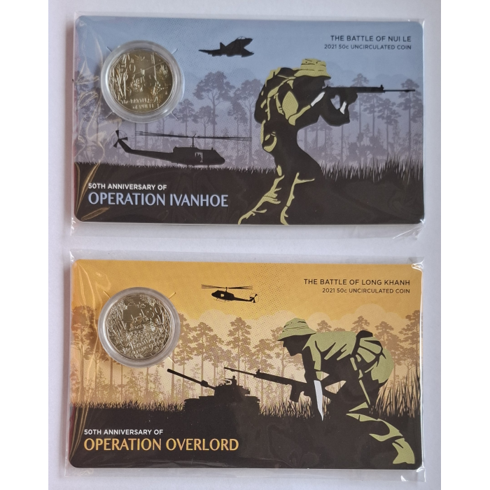 2021  50c 50th Anniversary Of Operation Overlord/ Ivanhoe carded coins