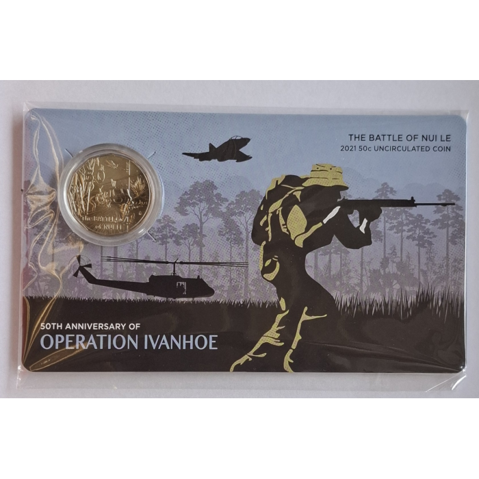 2021  50c 50th Anniversary Of Operation Overlord/ Ivanhoe carded coins