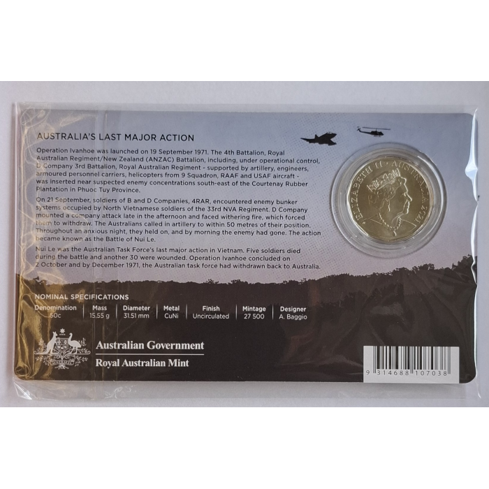 2021  50c 50th Anniversary Of Operation Overlord/ Ivanhoe carded coins