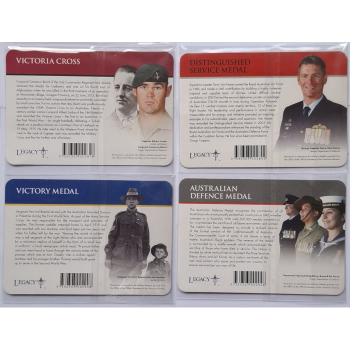 2017 Legends of ANZAC carded coins