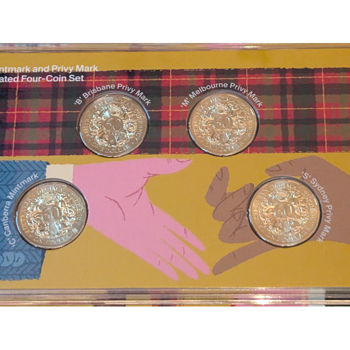 2026 60th Anniv Decimal Currency Four Coin Unc Mintmark & Privy Mark Set