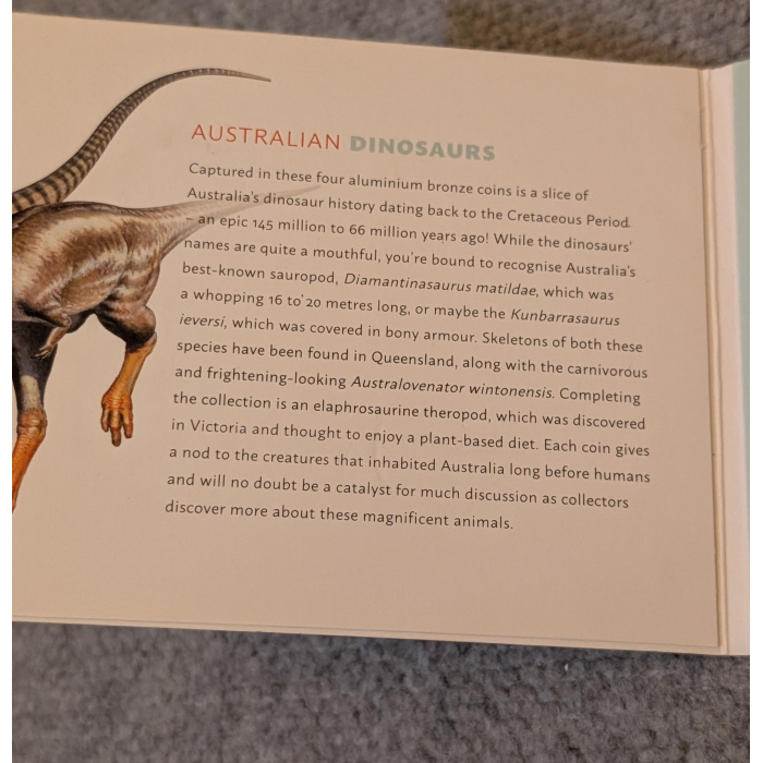 2022 $1 Coin Set - Australian 🦖 dinosaur set 