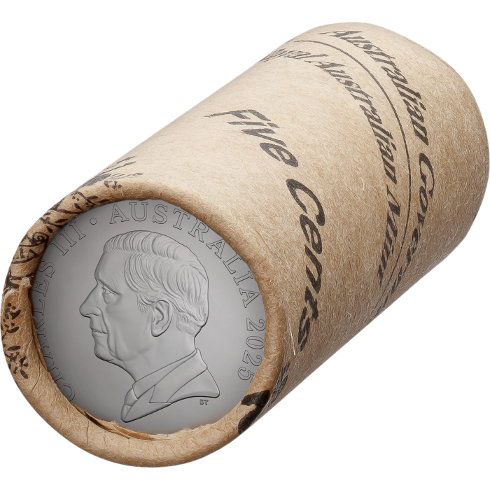 ROYAL AUSTRALIAN MINT - 2025 5C COIN ROLL | NON PREMIUM