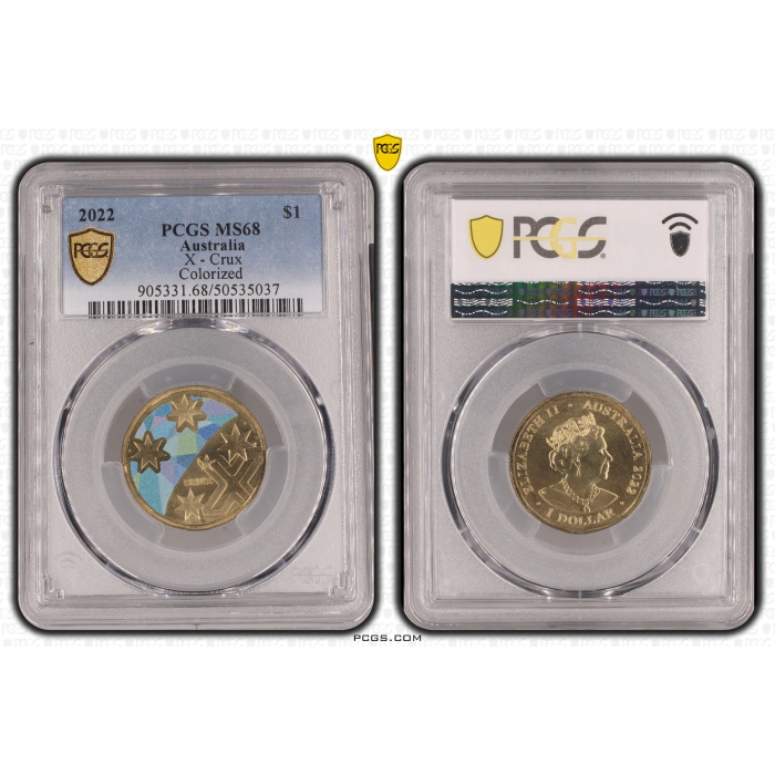 2022 $1 GACH X CRUX COLORISED PCGS MS68