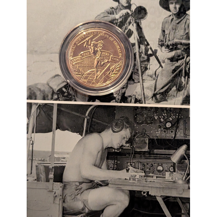 2025 $1 Centenary of the Royal Australian Corps of Signals Unc Coin on RAM Card