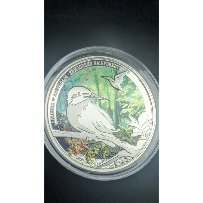 2025 $1 Colours of Australia Evergreen Rainforest 1oz Coloured Silver Proof Coin