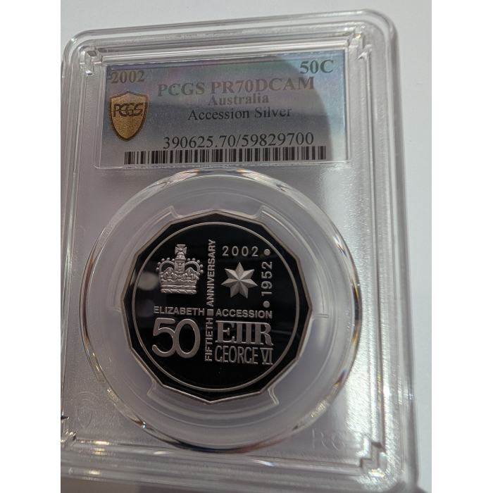 2002 Accession Silver 50c PCGS PR70DCAM ag
