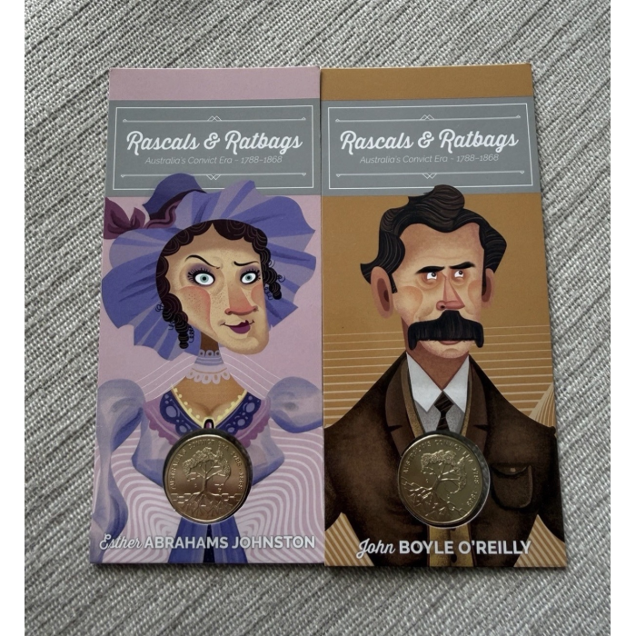 2018 $1 Rascals & Ratbags Australia. Uncirculated 5 Coin Set In Individual Cards